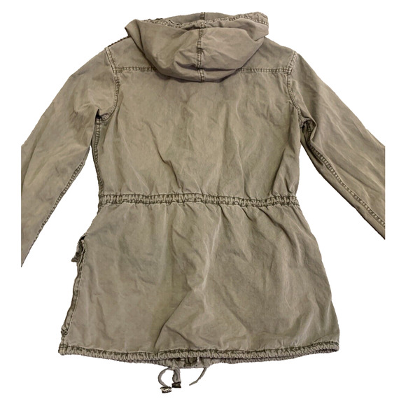 Aritzia Talula Jacket Womens Small Khaki Hooded Military Utility Cargo Coat - Picture 6 of 16